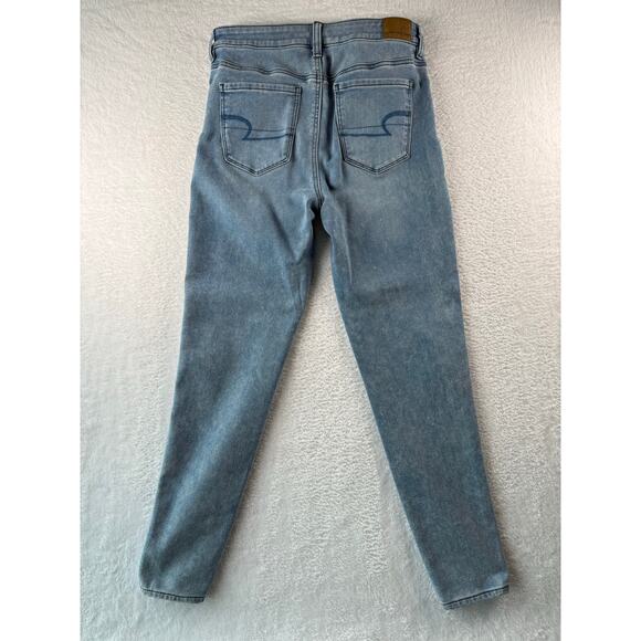 American Eagle Super High Rise Jegging Womens Size 8 Light Wash Skinny Jean - Picture 2 of 10